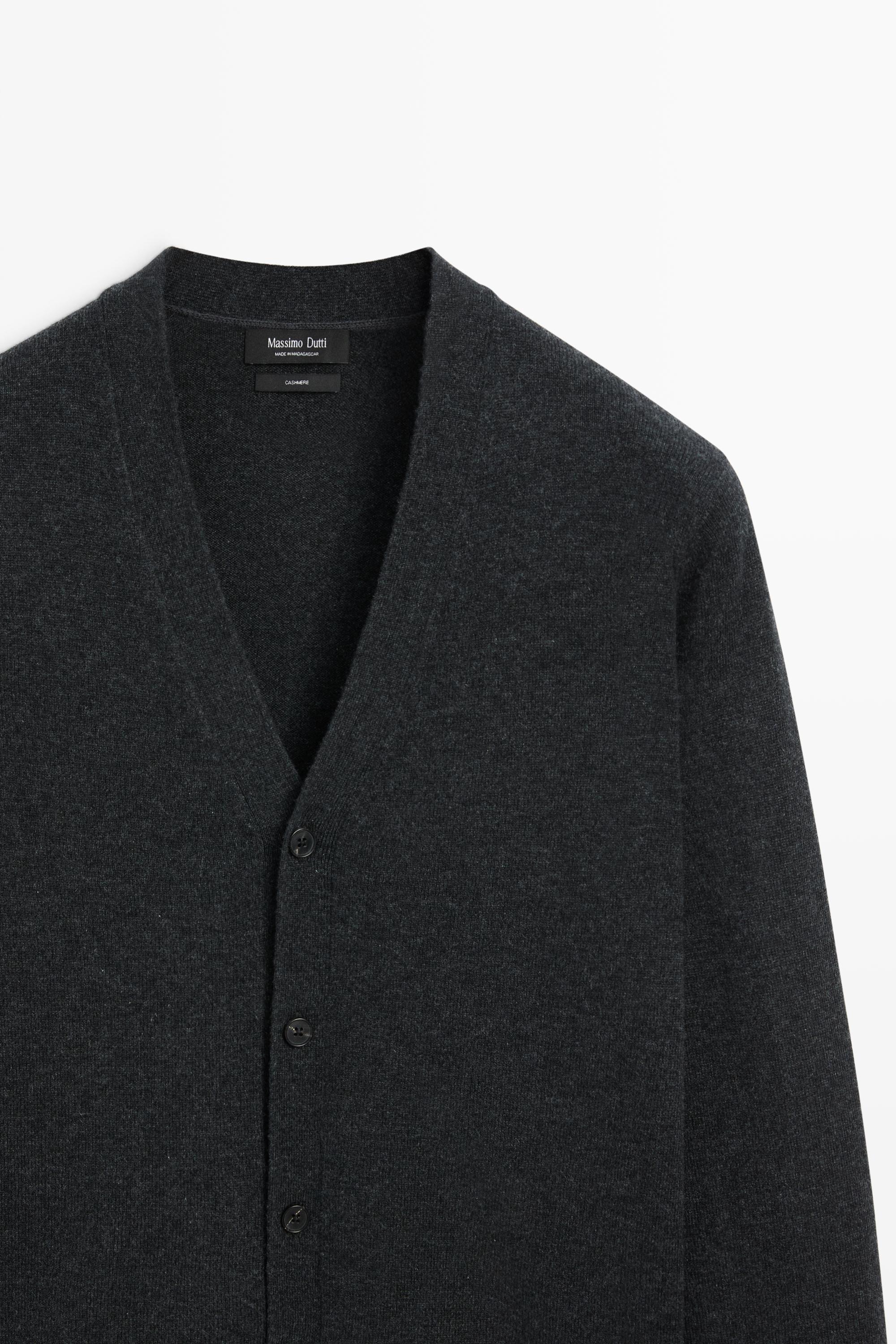 100% cashmere button-up knit cardigan
